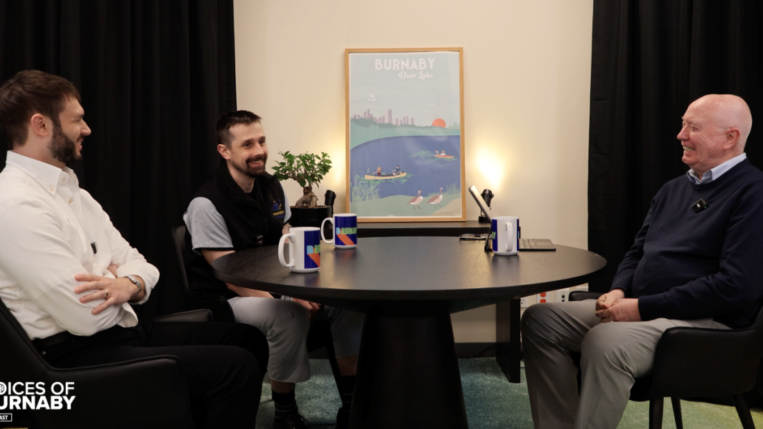 Mayor Hurley sitting down with John McCarthy and Dr. Alex Butskiy