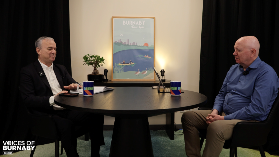 Mayor Hurley sitting down with Dr. Jeff Zabudsky