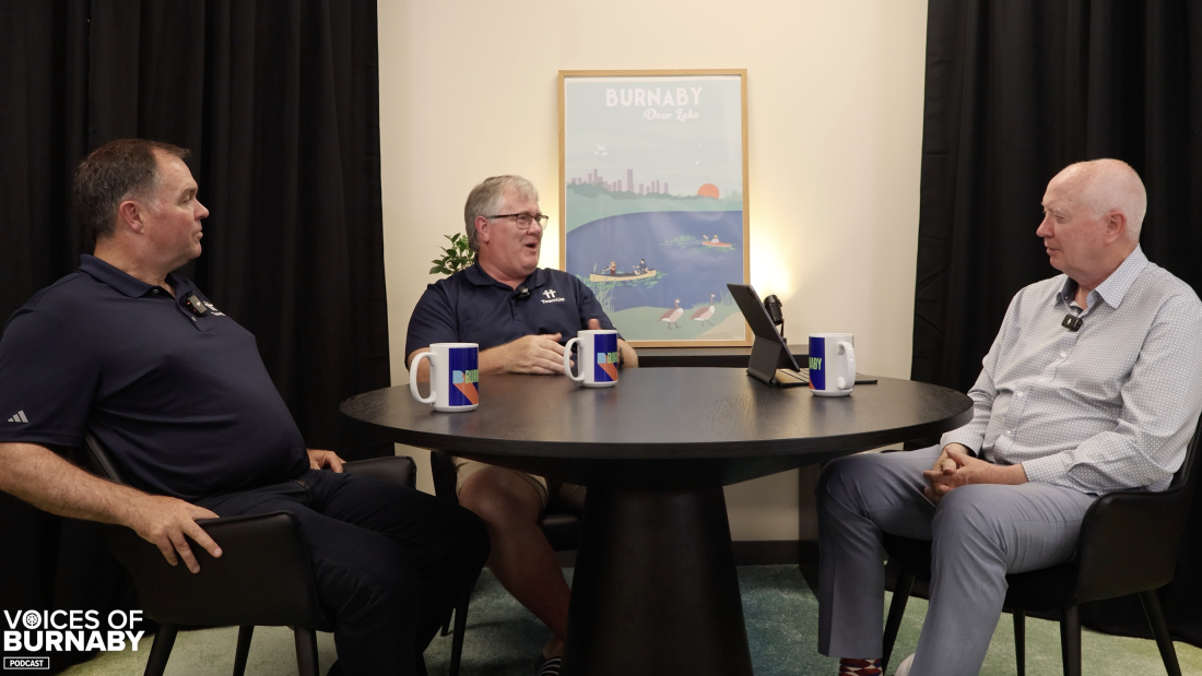 Mayor Mike Hurley talks with Cameron and Graham Roxburgh, two brothers who have dedicated their lives to building community and bringing people together in Burnaby and beyond.